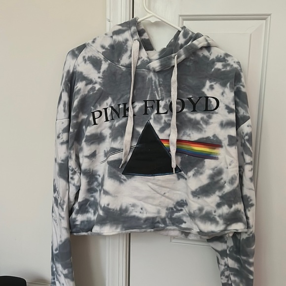 Tops - Pink Floyd cropped hoodie